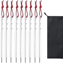 TRENDYNEST Tent Nail Anchors Metal Stakes for Ground for Outdoor Hiking Dessert Silver 10Pcs | Tent & Canopy Accessories | Tents & Canopies | Camping & Hiking | Outdoor Sports | Sporting Goods-image-80