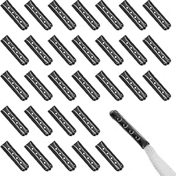 30 Pieces Metal Aglets for Shoelaces, Black Metal Shoelace Repair Aglets 23 mm Aglets Replacement Tips for Canvas Sneakers DIY Repairing-picture-29