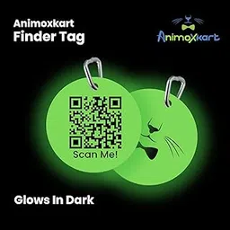 Pet Finder Tag – Smart QR Code ID Tag | GPS Support for Tracking | Helps Find Lost Pets Quickly | Glows in Dark (Green)-picture-27