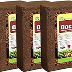 SJ Organics - Cocopeat Block 20 Kg | Natural Coconut Coir Fibres | Organic Fertilizer for Home Gardening and Potted Plants (Pack of 4, 20 kg)-image-17