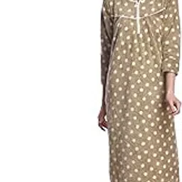 cierge Women's fleece woollen Abstract Print Maxi Nighty-picture-22