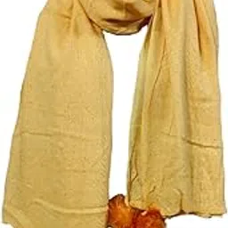 Women And Girls Trendy Rayon Rabbit Puff Scarves, Scarf, Stoles (Beige)-picture-25
