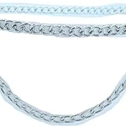 TFJ Women Fashion Corset Belt Elastic Dark Brown Silver Metal Chain High Waist Plus M L-image-53