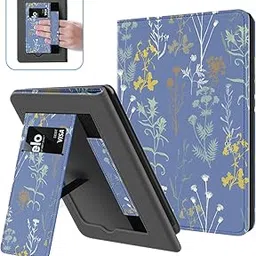 Ayotu Kindle Paperwhite Stand Case with Hand Strap, Premium PU Leather Cover with Auto Wake/Sleep, Only for 6.8 inch Kindle Paperwhite 11th Generation 2021 and Signature Edition, Twilight Garden-image-35