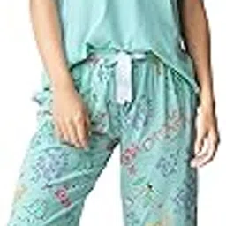 i like me Night Suit for Womens Printed Cotton Night Dress of Top and Capri Set-picture-13