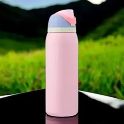 Water Bottle with Leak Proof Lid & Straw Vacuum Insulated Stainless Steel 960ml, Reusable BPA-Free Flask 24 Hours Hot and Cold for Sports, Office, School, Travel Bottle (Light Pink)-picture-18