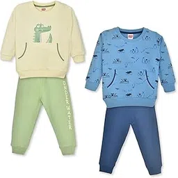 luvlap Baby Boys Full Sleeve Sweatshirt & Pyjama Sets, Pack of 02-picture-24