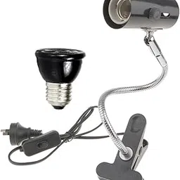 Enakshi® Flexible Reptile Lamp Holder with Infrared Heat Light Bulb AuPlug 100W-Black|Pet Supplies | Reptile Supplies-picture-30