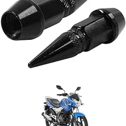 LOVMOTO Universal Spiked Valve Caps,Aluminum Alloy Dustproof and Waterproof Tire Valve Stem Caps, Suitable for Cars, Trucks and Motorcycles (2PCS Black) Comfortable with Dis-Cover 125-picture-15