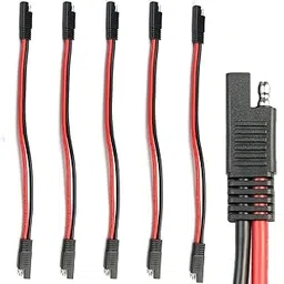 5 Pack 10 Gauge 2 Pin Quick Disconnect Polarized Wire Harness SAE Connector Bullet Lead Cable for Motorcycle Boat Car Tractor - 12in Red and Black Wire (5PCS 12IN 10GAUGE)-image-29
