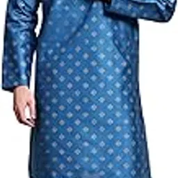 skavij Men’s Art Silk Kurta Pajama Set | Traditional Ethnic Printed Kurta with Churidar Pajama | Perfect Outfit for Diwali, Wedding & Festive Celebrations-picture-10