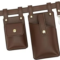 Enakshi® Fanny Pack PU Leather Waist Organiser Belt Fashion Multifunctional Waist Bag Dark Brown|Clothing, Shoes & Accessories | Womens Handbags & Bags-image-37