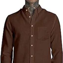 nexaflair Men's Formal Shirts|| Linen Cotton Plain Shirts for Men|| Stylish Full/Long Sleeves Cotton Shirt for Men||Regular Fit Shirt-picture-14