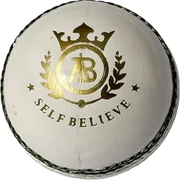 Babita Sports,Test Leather Cricket Ball,Four Peice,White with Green Seam, Pack of 1-picture-28