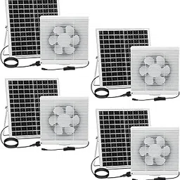 STYLEHEAVEN Solar Powered Fan Ventilation Air Extractor for Chicken Coop Picnic Basement 6inch-picture-27