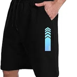 KART BLACK Plus Sizes Men's Cotton Knee Length Shorts(XXL,3XL,4XL,5XL,6XL,7XL,8XL Shorts) | Stripe Printed Shorts | Casual and Night Wear Mens Shorts image 1