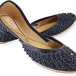 fulkari Women's Preal Genuine Soft Leather Jutis | Bite and Pinch Free Jutis | Punjabi Jutti for Ladies| Wedding Flat Stylish Mojari | Bridal Ethnic Flats for Girls |-picture-32