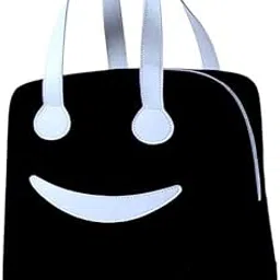 NAPP MALL Smile Lunch Bag, Cold Insulation, Travel Lunch Thermal, Bento Case, Bento Box, Large Capacity Office Lunch, Aluminum Material Lunch, Lightweight Lunch, Smile Design (Grey) (Black)-picture-15