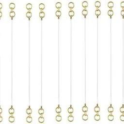 BUYMZ Transparent Ear Support Chain for Heavy Earrings, Adjustable, Lightweight, 5 Pairs, White-picture-25