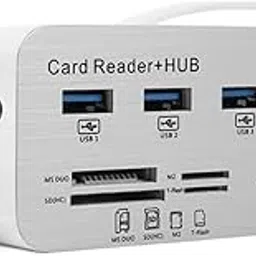 EKRAJ 7 in 1 USB 3.0 3.1 and 3 Ports USB Hub Combo MS/ M2/ SD/TF Card Reader Adapters for MacBook/Pc/Laptop(USB3.0 Card Reader and 3 Ports USB Hub)-picture-57