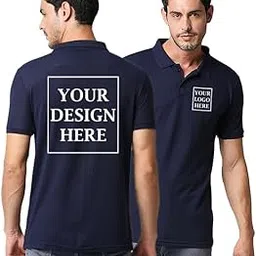 wear your opinion Men's Personalized Custom Button Polo T-Shirt with Logo and Back Print - Ideal for Gifting & Office Staff - Your Logo, Your Name, Your Message Multicolour-picture-18