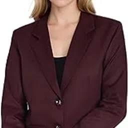 Blazer for Women Formal Casual & Semi Formal Wear, Office Wear Coat with 2 Pockets, Satin Fabric-image-0