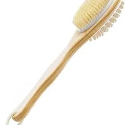 MMTSWorld 2-in-1 Long Handle Body Brush For Skin Exfoliation and Massage Reduces Cellulite Stimulates Blood Circulation & Reduces Dead Skin Cells, Natural, Soft Bristles | (1 unit)-picture-13