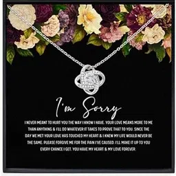 rakva 925 Sterling Silver Gift Wife Necklace, Girlfriend Necklace, Apology Gift Idea For Wife, I Am Sorry Gift For Girlfriend Love Knot Necklace-picture-20