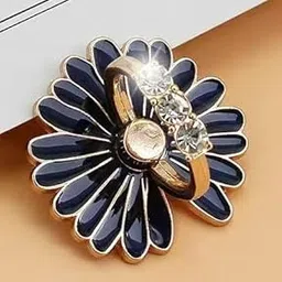 KolorFish Glitter Bling Mobile Phone Ring Stand Holder Magnetic Finger Grip Kickstand for All Smartphone (Sunflower Black)-picture-49