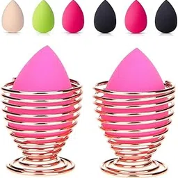 Rubyface Beauty Sponge Blender Holder, Makeup Sponge Drying Stand Storage Egg Powder Puff Display Stand (Rose Gold, 1 Pcs)-picture-13