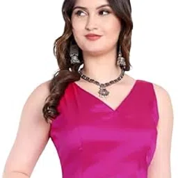 saksa the brand of shubhlaxmii SAKSA Stylish Black Sleeveless Beaded Blouse for Women – V-Neck Designer Readymade Crop Top Saree Blouse for Party, Festive & Ethnic Wear – Premium Fabric-picture-25