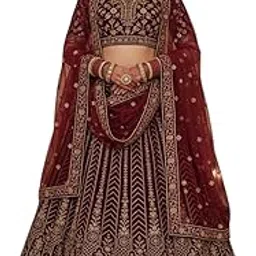 Traditional Maroon Bridal Lehenga Ch choli setnoli, Heavy Embroidered Velvet Wedding Dress with Dupatta, Indian choli set-picture-14
