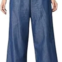 tripursundari fashion Navy Blue Cotton Poly Denim Woman Trouser-picture-10