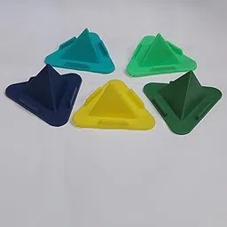 Portable Triangle Desktop Mobile Stand, Pyramid Shape Holder (Multi Color) (Pack of 5) (Premium)-picture-25