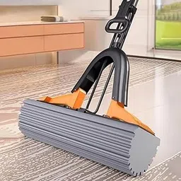Butterfly Self-Wringing Sponge Mop with Super Absorbent PVA Head & Stainless Steel Handle | Large 38 cm Roller Mop for Hardwood, Marble, Tile, Kitchen & Bathroom Floor Cleaning-image-6