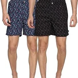 van heusen Men Boxer Shorts - 100% Combed Cotton - Allover Print, Side Pocket, Side Slits-picture-10