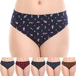 rupa Women's Cotton Hipster Panties (Pack of 10) (Printed P10 110_Multicolour_3XL) image 1