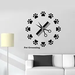 SnappySticker Shop Grooming Animal Paw Print Vinyl Wall Art Decal Stickers Kitchen Décor, Size: 33 X 33-picture-16