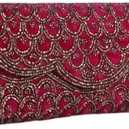 lancer Beaded Clutch Purse for Women | Elegant Party Use Evening Bag with Magnetic Lock, Metal Zipper & Multi Compartments – Stylish Embroidered Handbag for Wedding & Casual Use-picture-15