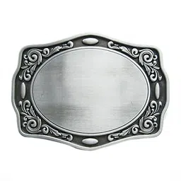 jean's friend Antique Brushed Silver Western Flowers Trims Blank Belt Buckle Boucle de Ceinture-picture-11