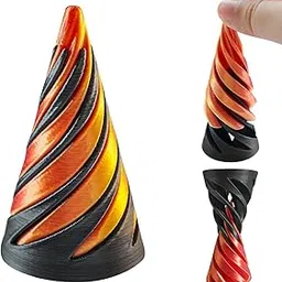 Keskriva Impossible Cone Pyramid Passthrough Sculpture, 3D Printed Spiral Toy Pass Through Fidget for Relief of Stress Anxiety Gift (Pack of 1-picture-36