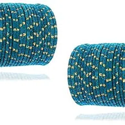 priya kangan Beautifull Zari Dotted Designer velvet Glass Bangles, Kanch churi Set for Women & Girls (Pack of 48)-picture-11