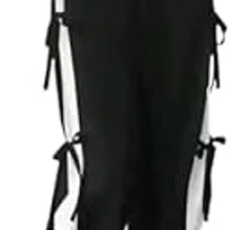 Women’s Stylish Cargo Pants with Ribbon | Mide Waist Cotton Blend Trousers | Casual Streetwear Utility Joggers-picture-26