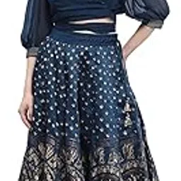 biba Women Printed Fusion Lehenga Set image 1