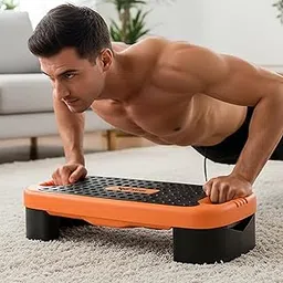 Xtrim 3-in-1 Aerobic Stepper for Exercise at Home Gym, Self Balancing Ball, Push up Handle Bars, Anti-Skid Aerobic Stepper for Cardio Workout, Strength Training Equipment for Gym, Capacity - 200Kg-picture-18