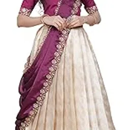 fabcartz South India Half and Half Saree for Women-picture-57
