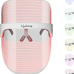 Lifelong Face LED Light Mask - 7 Colour LED Photon Therapy, Red Light Therapy Machine for Anti-Aging, Wrinkles, Acne Treatment, and Skin Tone Correction-picture-55