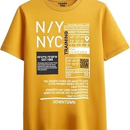 toodlegram 100% Pure Cotton Plus Size T Shirt for Men- Regular Fit - Half Sleeve Roundneck Stylish Tshirt - Graphic Printed NYC Downtown - Size - (3XL to 10XL)-picture-50