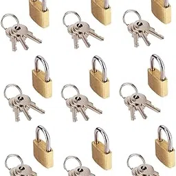 Toolbux Small Locks with Keys, Mini Padlocks for Luggage, Backpacks, Gym Bags, Jewelry Box, Diaries, Safety Lock, Travel Lock 18 pcs.-picture-38