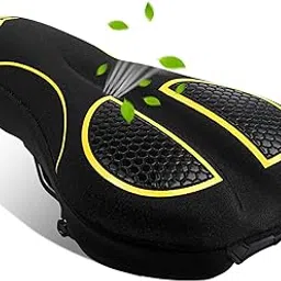 Bike Seat Cover for Men & Women Comfort, Narrow Bike Seat Cushion Cover, Padded Seat Cover for Bike, Soft Bicycle Seat Covers for BMX, Exercise Bikes, Indoor and Outdoor Cycling Seat Cover(Yellow)-picture-25
